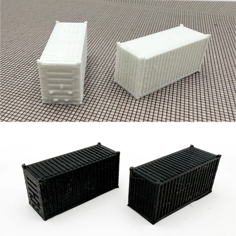 2/10pcs N scale container model 20T cargo transport container 3d printing plastic model container 1/160 scale train layout
