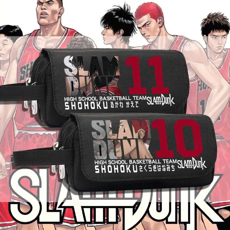 

Slam Dunk Anime Peripheral Sakuragi Hanada Rukawa Kaede Large Capacity Pencil Case Storage Bag Cartoon Pencil Box Gift Wholesale