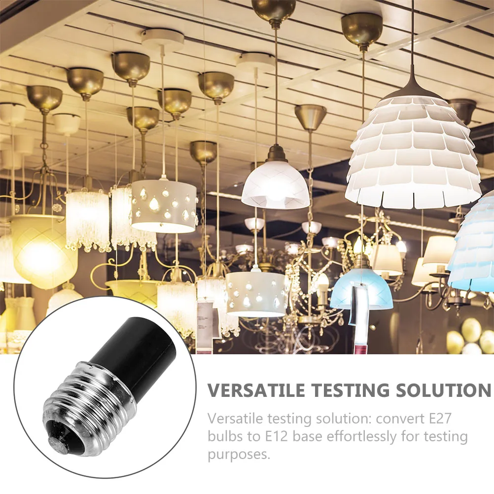 

8pcs E27 to E12 Socket Adapter Light Bulb Converter Iron Nickel Plated Solderless Lamp Holder for Testing Solution