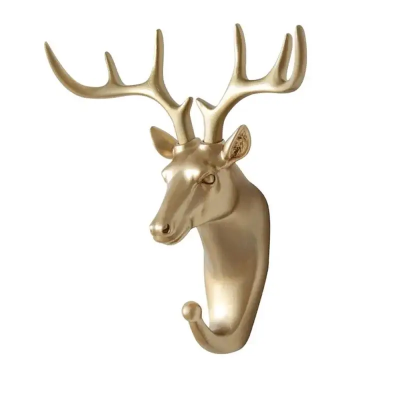 New Animal Head Rack Coat Caps Wall Hanger Horse Giraffe Elk Elephant Hooks Decorative Decor Bathroom Accessories