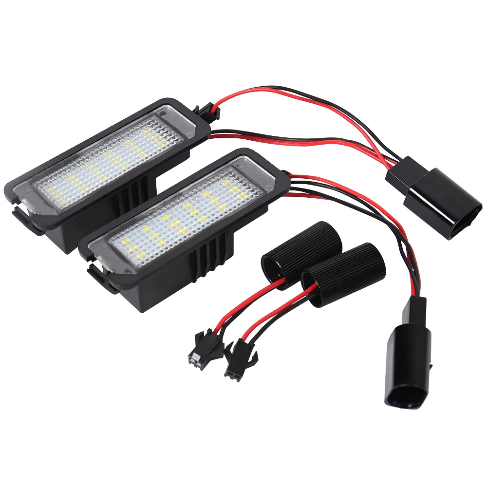 LED Car License Plate Light Bulbs Accessories For VW Golf 4 5 6 7 MK4 MK5 MK6 MK7 POLO 6N2 9N 6R Beetle 9C Lupo 3L Scirocco MK3