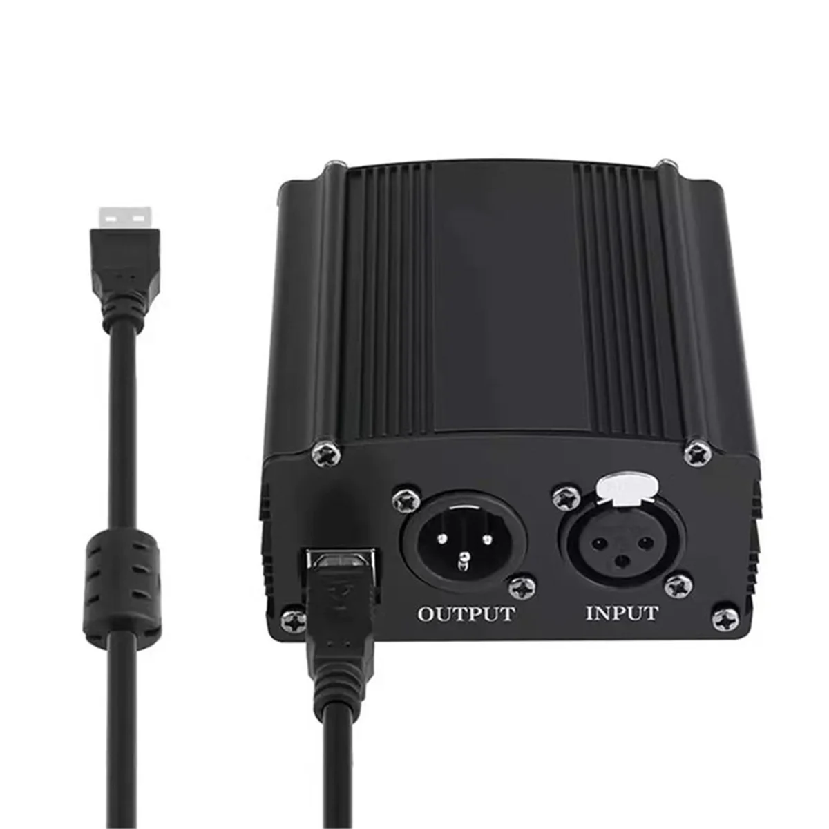 1-Channel 48V Phantom Power Supply with XLR 3 Pin Microphone Cable for Condenser Microphone Music Recording Equipment HOT