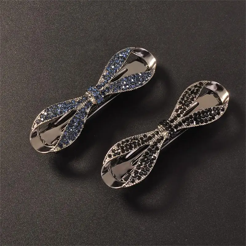 

Crystal Pearl Bow Hairpin Women Hair Accessories Rhinestone Hairpin Elegant Bow Hairpin Wedding Hairpin Charming Bow Hairpin