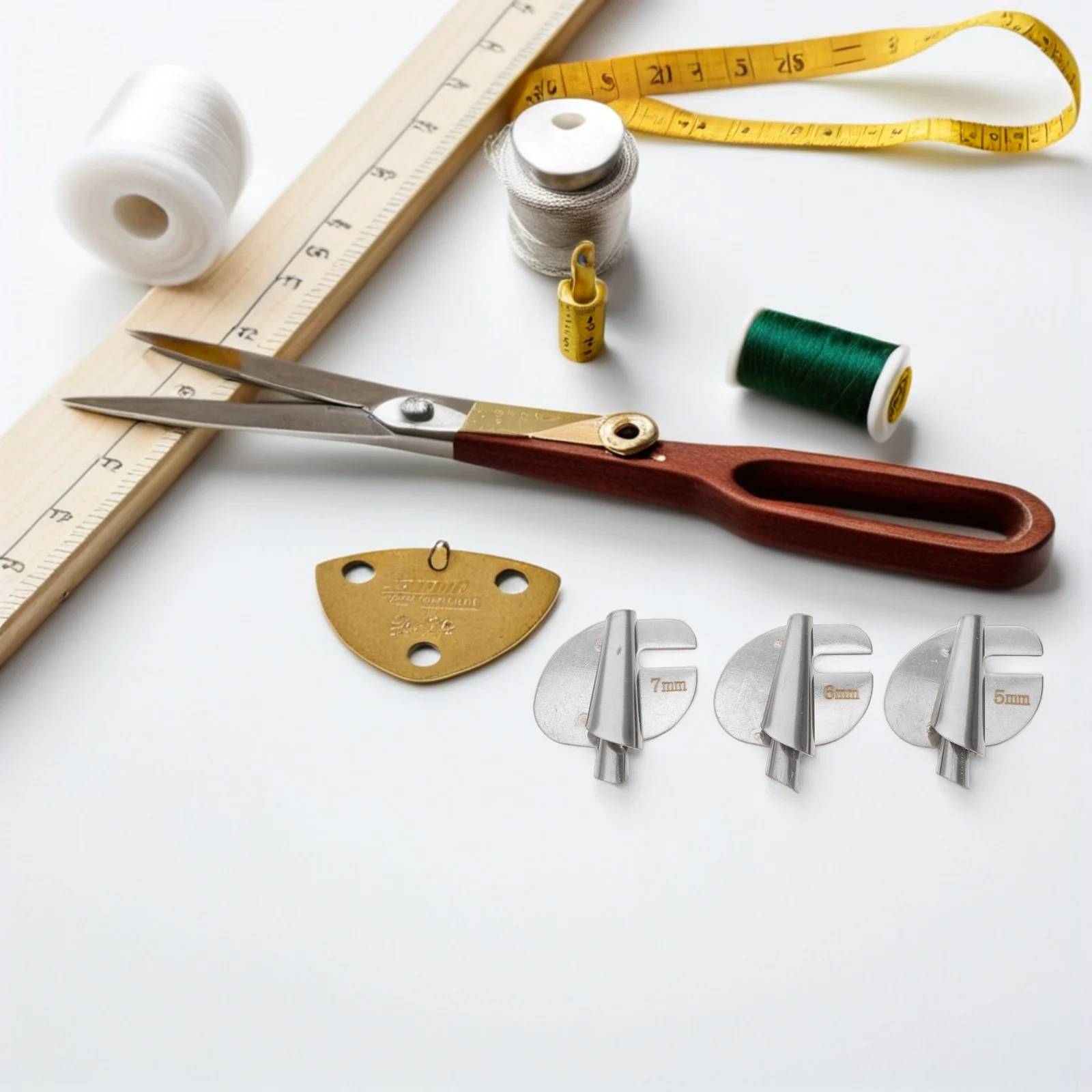 

6pcs Sewing Rolled Hemmer Feet 5-10Mm Metal Universal Rolled Hem Presser Foot For Sewing Machine Adjustable Edge Folding Foot