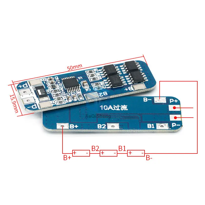 3S 12V 18650 10A BMS Charger Li-ion Lithium Battery Protection Board Circuit Board 10.8V 11.1V 12.6V Electric