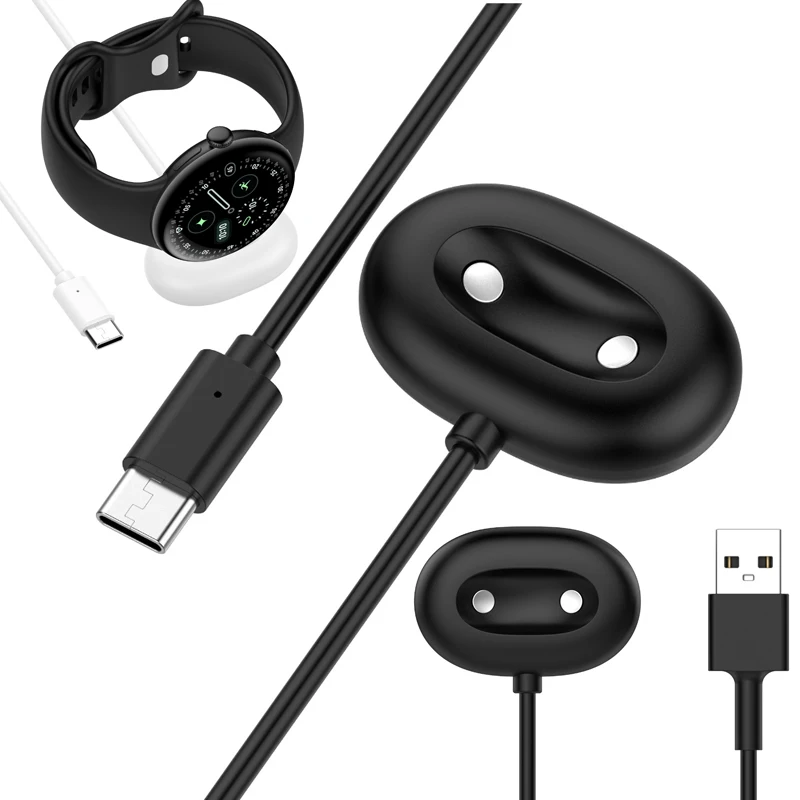 Smartwatch Dock Charger Adapter USB Charging Cable Power Charge Wire for Google Pixel Watch 4 45mm 41mm Smart Watch4 Accessories