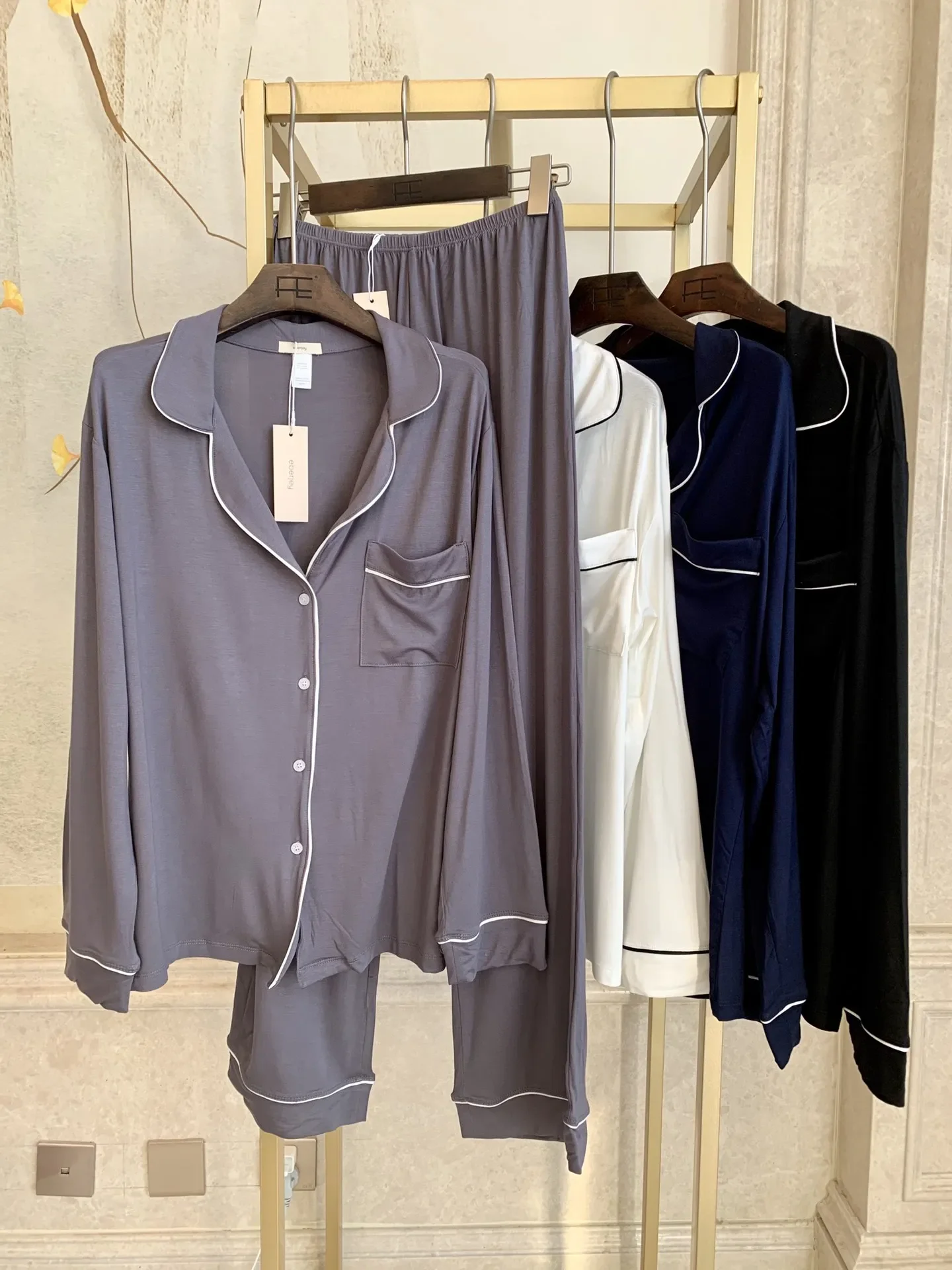 European and American Niche Wholesale Ladies Modal Home Pajamas Set Sleepwear