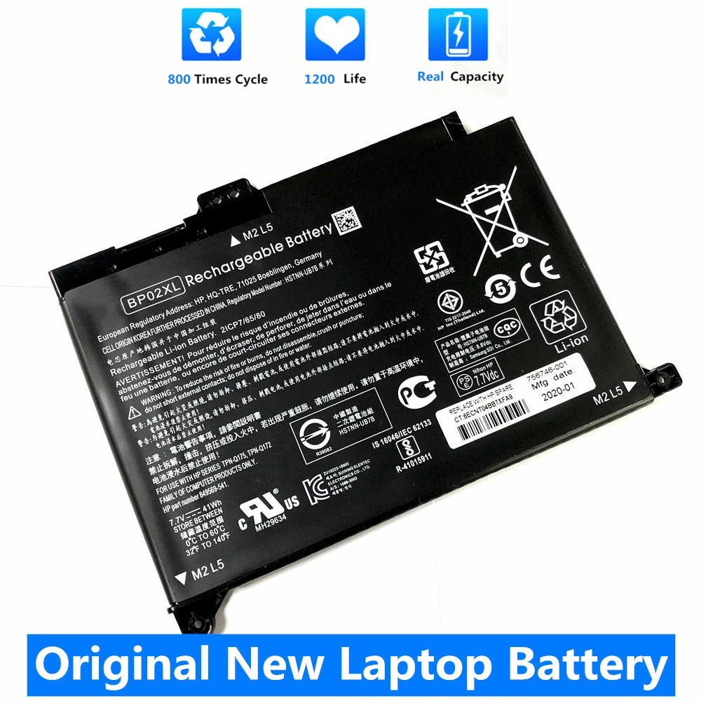 CSMHY Original  New Laptop Battery BP02XL For HP Pavilion PC 15 15-AU 849909-850 (F9-21) 849569-421 HSTNN-LB7H BP02041XL