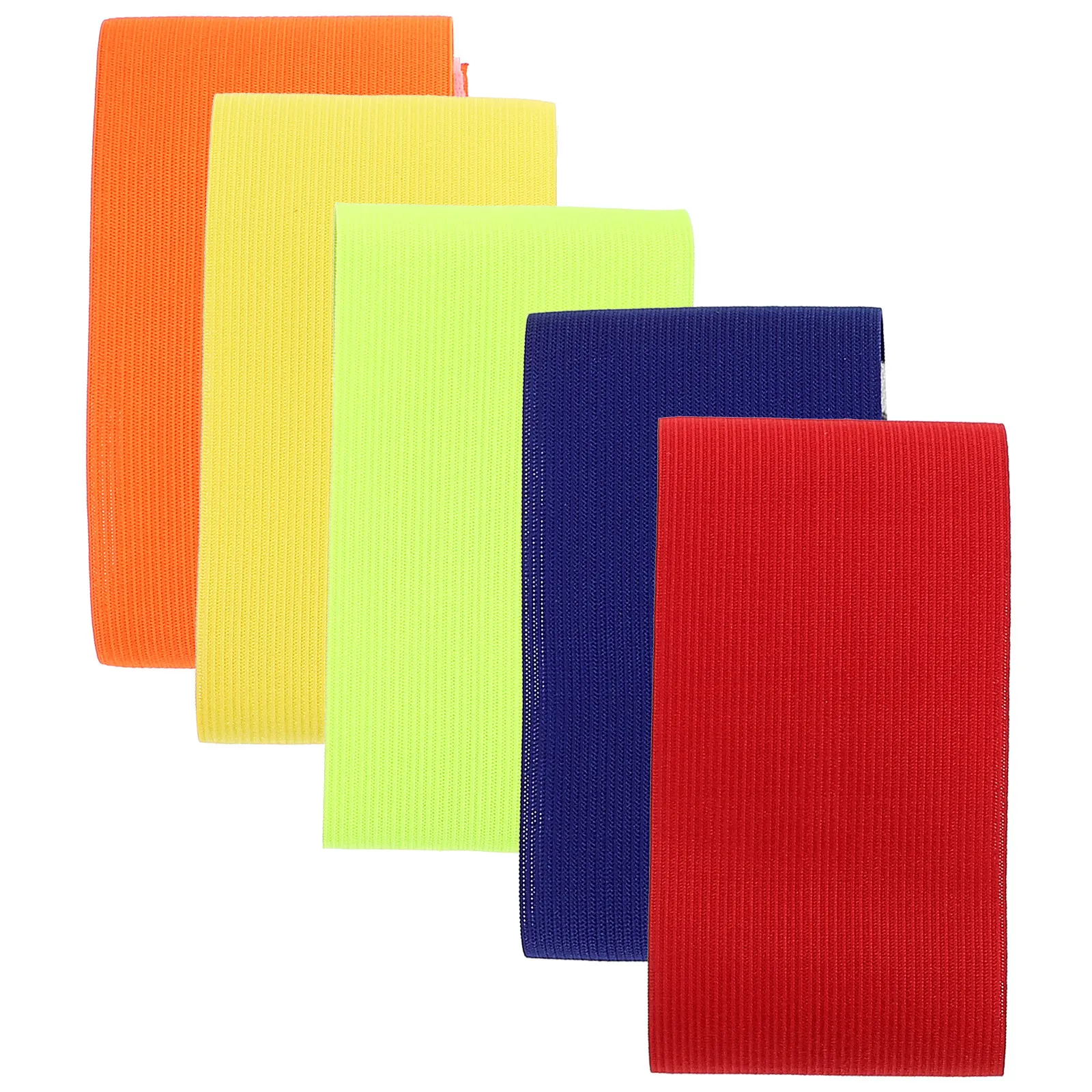 5Pcs Soccer Captain Armband Wear-Resistant Bright Color Football Team Armbands for Basketball Football Team Sports Events