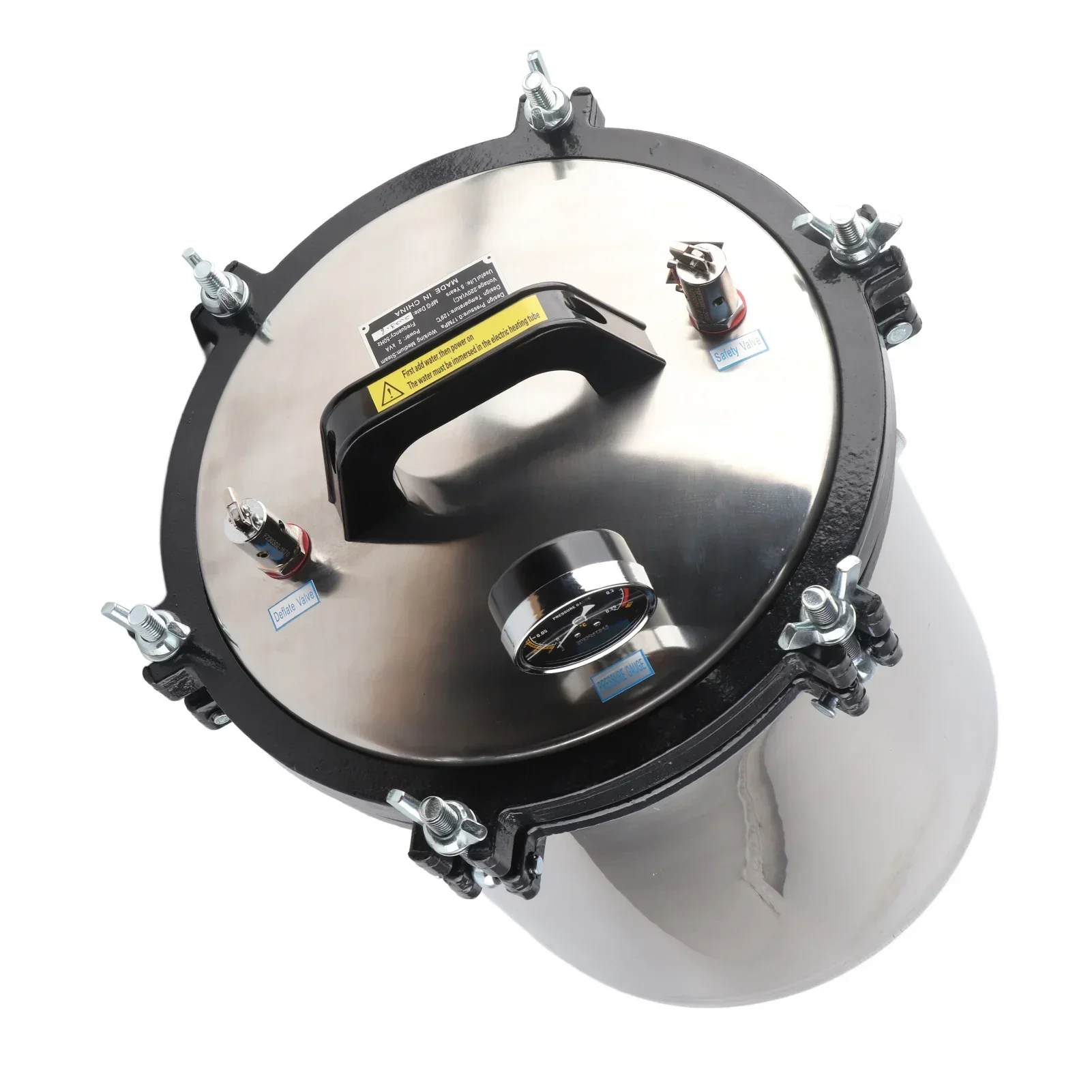 Portable 18L Stainless Steel Steam Autoclave, High Temperature Pressure Sterilizer Pot