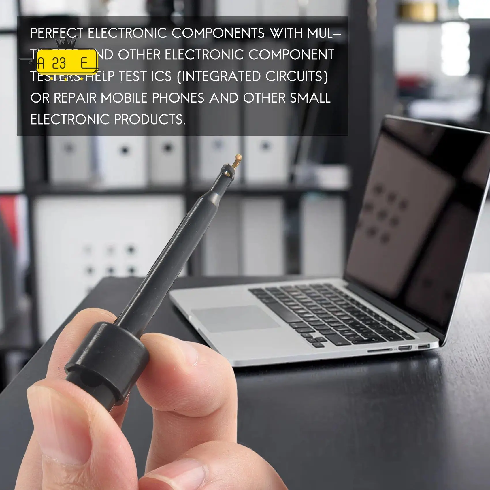 A23E-30Pcs Measuring Clamps, Test Tips, Multimeter Wire Lead Test Clip, Electronic Mini Test Probe Set,Pcb Tester Grabber