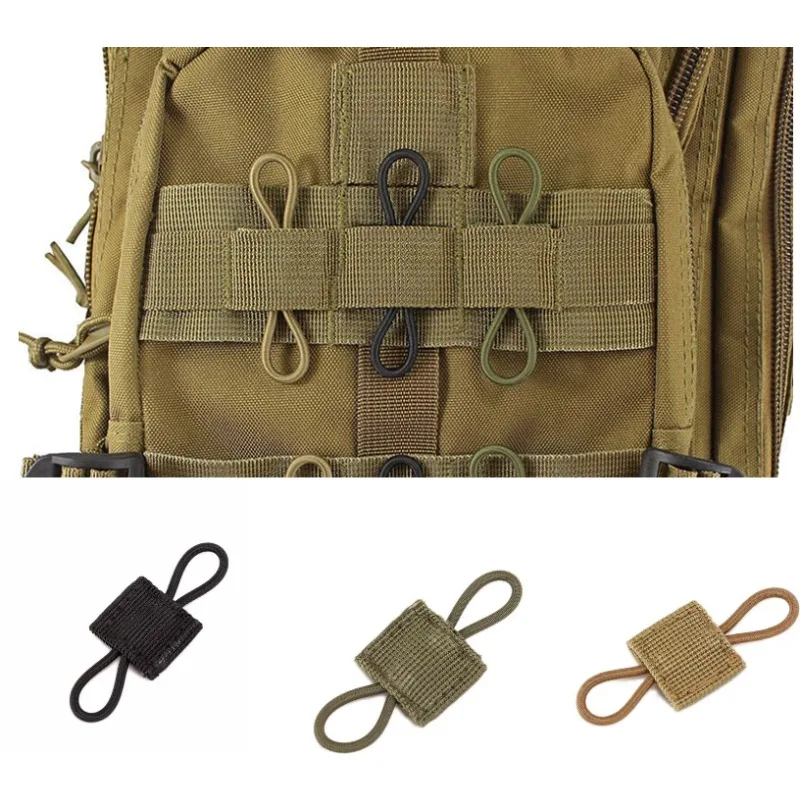 10pcs Tactical Backpack Accessory Buckle Outdoor Camping Rope Camouflage Fixed Straps Vest Accessories Molle Travel Antenna Clip