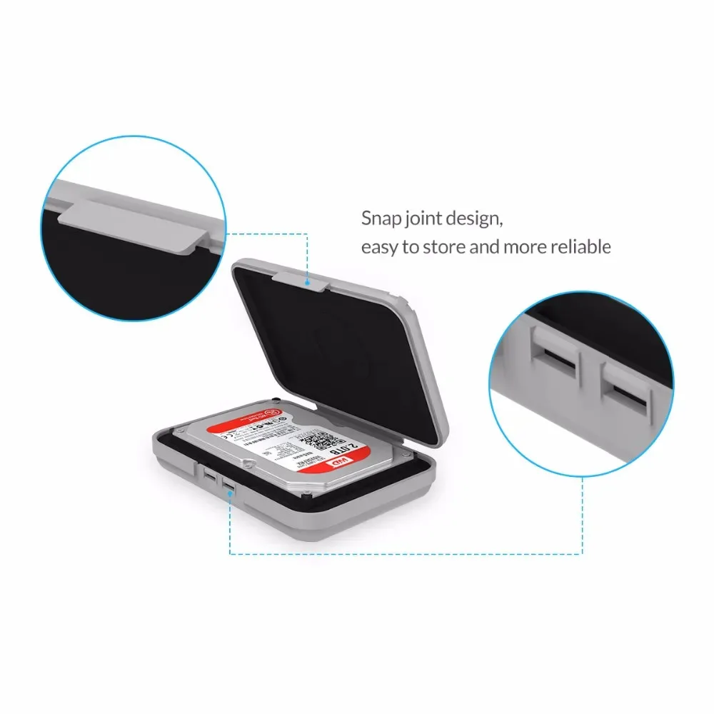 ORICO 3.5" inch HDD Protective Case SATA Protector Storage Box Dust-proof Waterproof HD Bag Portable Caddy Hard Drive Cover