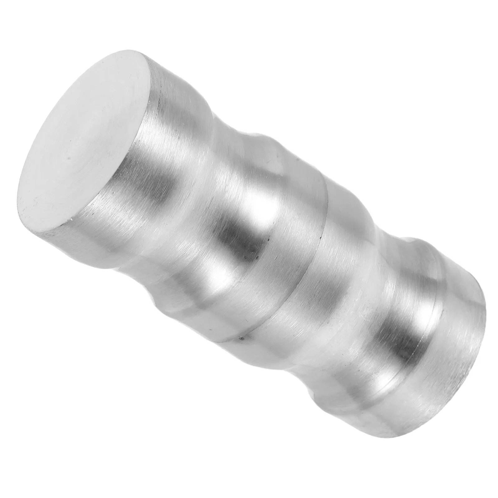 Modern Zinc Alloy Shower Glass Door Knob – Round Back-to-Back Design, Silver Finish for Bathroom & Kitchen