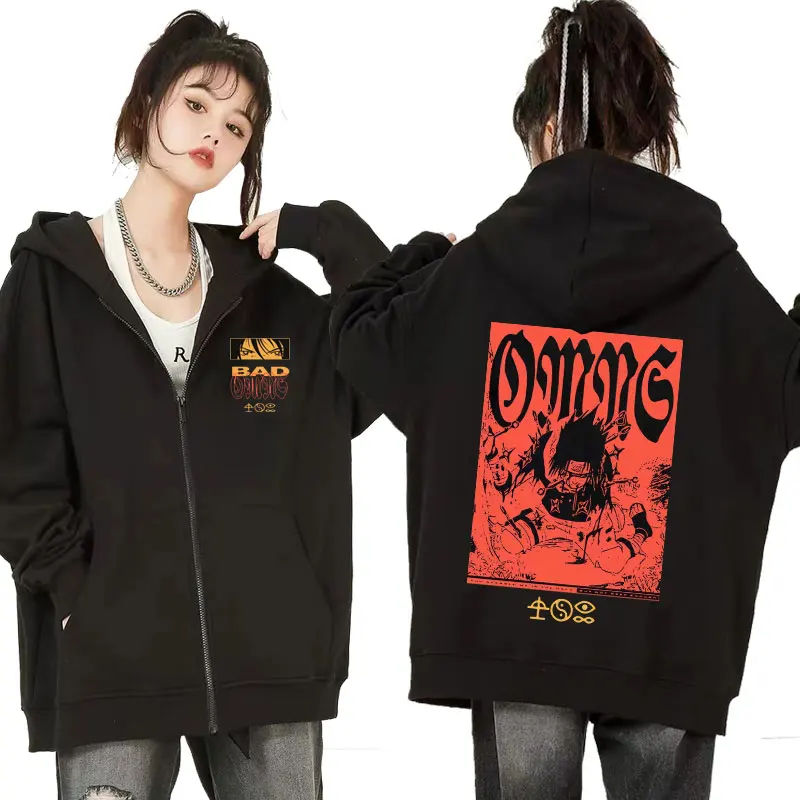 

Bad Omen Rock Band Tour 2024 New Zipper Hoodies Men Women Vintage Gothic Sweatshirt Fashion Cool Zip Up Hoodie Jacket Streetwear