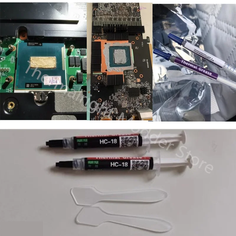 

Термопаста 18 Вт/м.k для охлаждения графического процессора ноутбука, силиконовая паста, упаковка игл 2 г