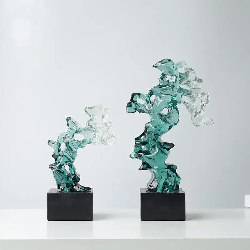 New Chinese creative transparent Taihu stone sculpture ornament