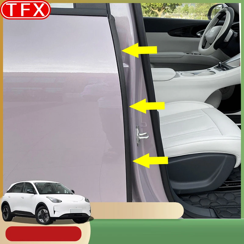 For Geely EX2 Geome Xingyuan 2025 2026 Car Styling B-Pillar Sealing Strip Door Dustproof Sound Insulation Rubber Accessories New