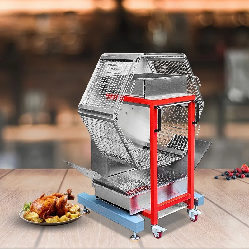 3 в 1, уличный портативный угольный гриль, дымчатые грили из нержавеющей стали, коммерческая 30 гриль для курицы, природный газ