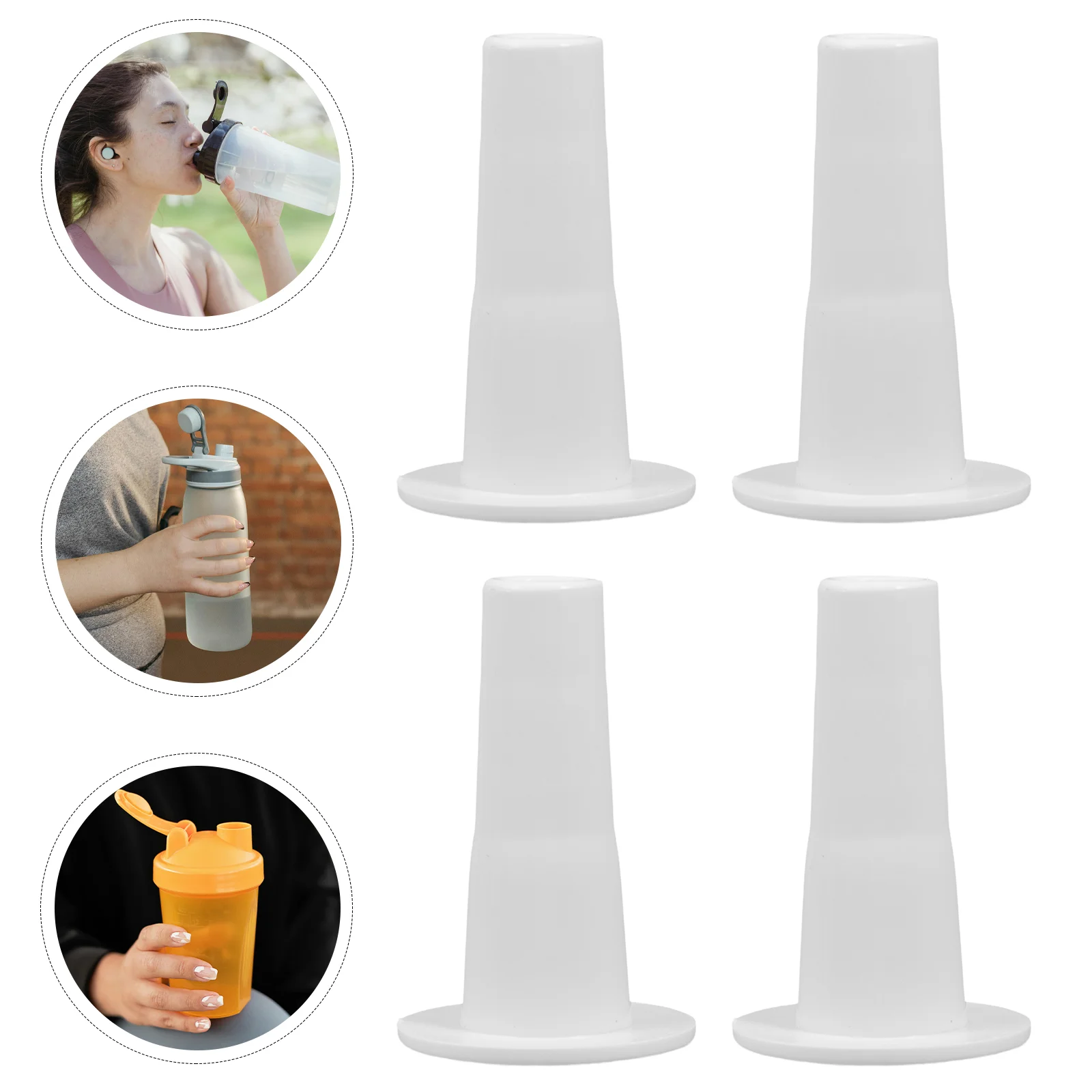 

Silicone Straw Tips Compatible Wide Range Cup Types Detachable White Color Hydration Sports Water Cup Parts