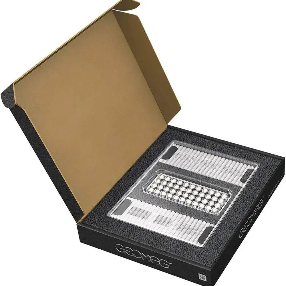 スイス製 248ピース ジオマグ 磁気STEM玩具、8歳以上、リサイクルプラスチック製ビルディングブロック