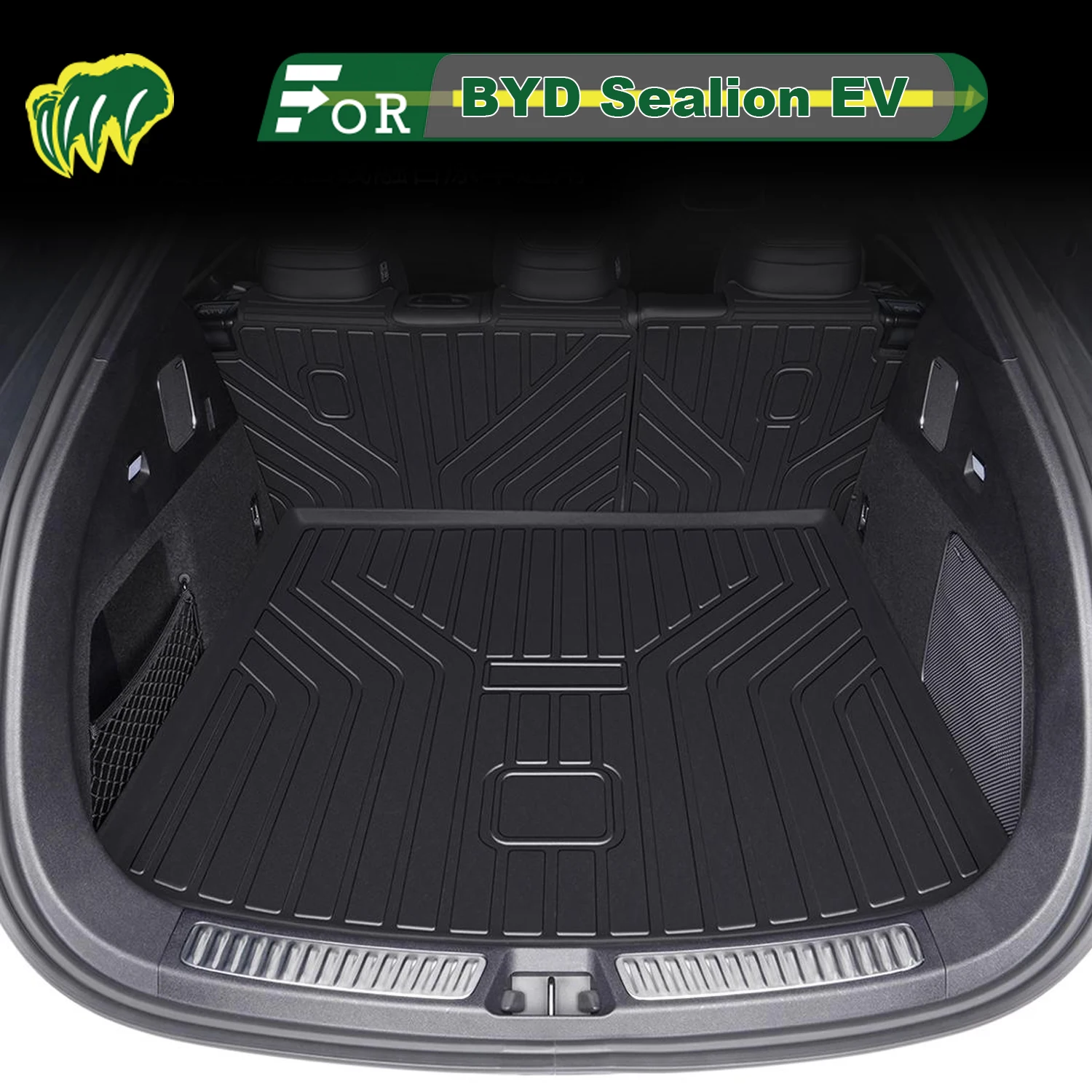 

Для BYD Sealion EV 2024-2025 TPE индивидуальный коврик для багажника автомобиля всесезонный коврик для багажника 3D-образная подкладка для багажника защитный коврик для спинки стула