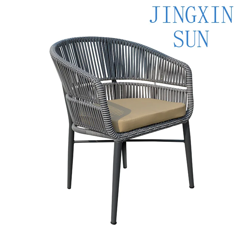 Outdoor leisure tables and chairs, café patio balcony, rattan chairs, plastic wood, waterproof