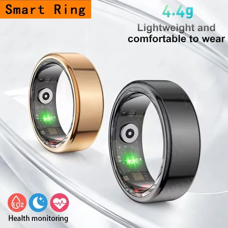 

For HUAWEI XIAOMI Men Smart Ring Military Grade Titanium Steel Shell Health Monitoring IP68 & 3ATM Waterproof Multi-sport Modes