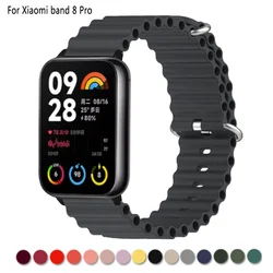 Ocean Silicone Strap Bracelet for Xiaomi Band 8 Pro Smart Watch Wristbands Sports band for Mi Band 8 Pro Accessories Correa