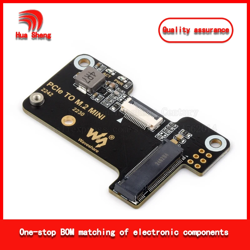 Raspberry Pi 5 Pcie to M.2 Mini Adapter Board, Based on Pi5 Design, Supporting Nvme Protocol M.2 Interface Hard