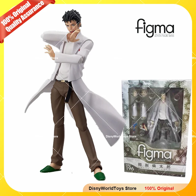 100% Original Max factory Figma 196 Steins gate Okabe Rintaro Genuine In Stock Figure Model Toys