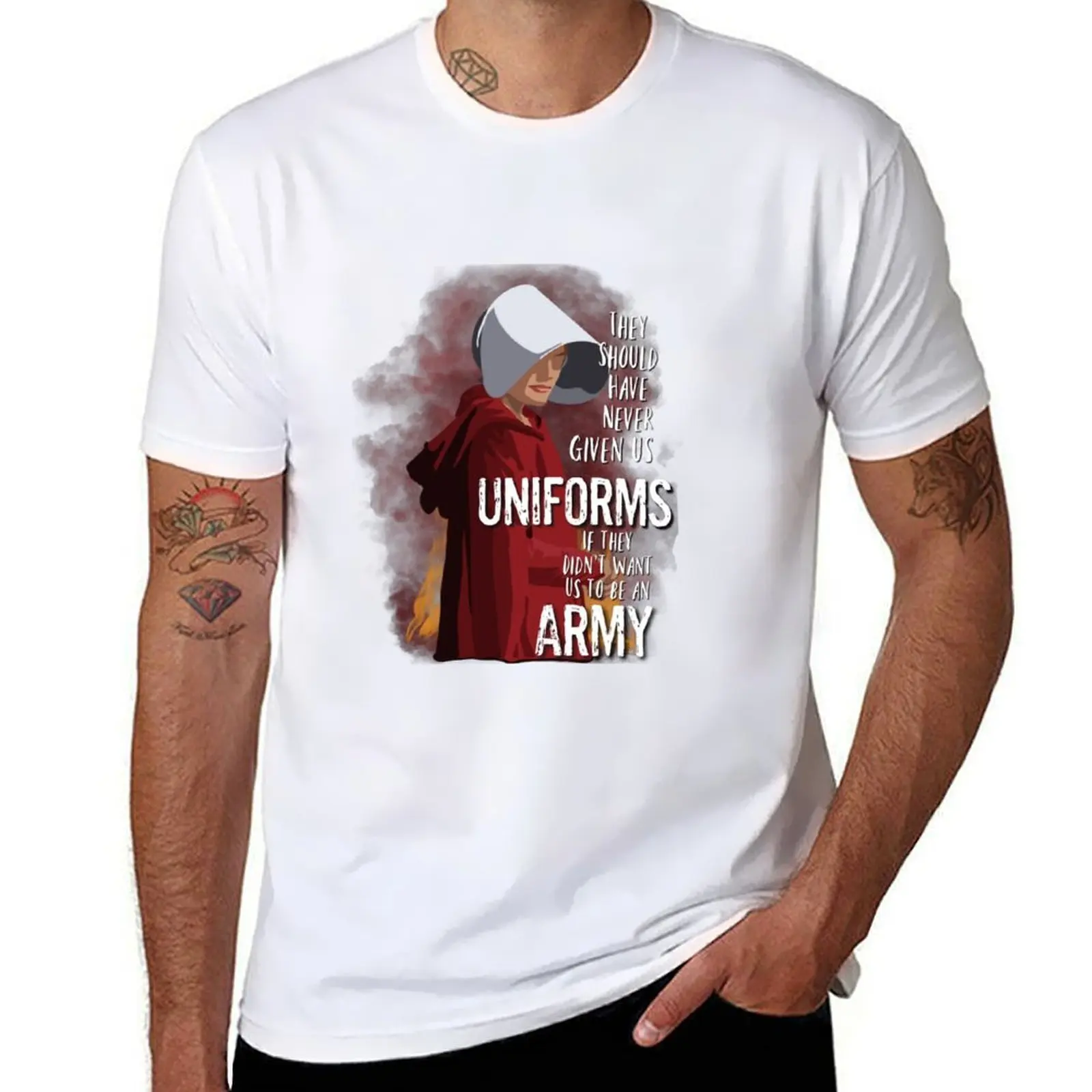 

handmaid uniform T-Shirt funny t shirts cotton printed t shirts for man T-Shirt