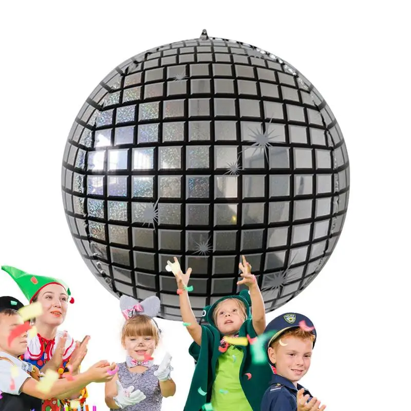 

22 Inch Disco Balloons For 70s Disco Party Decorations 4D Round Sphere Metallic Disco Ball Balloons Birthday Wedding Decor 20Pcs