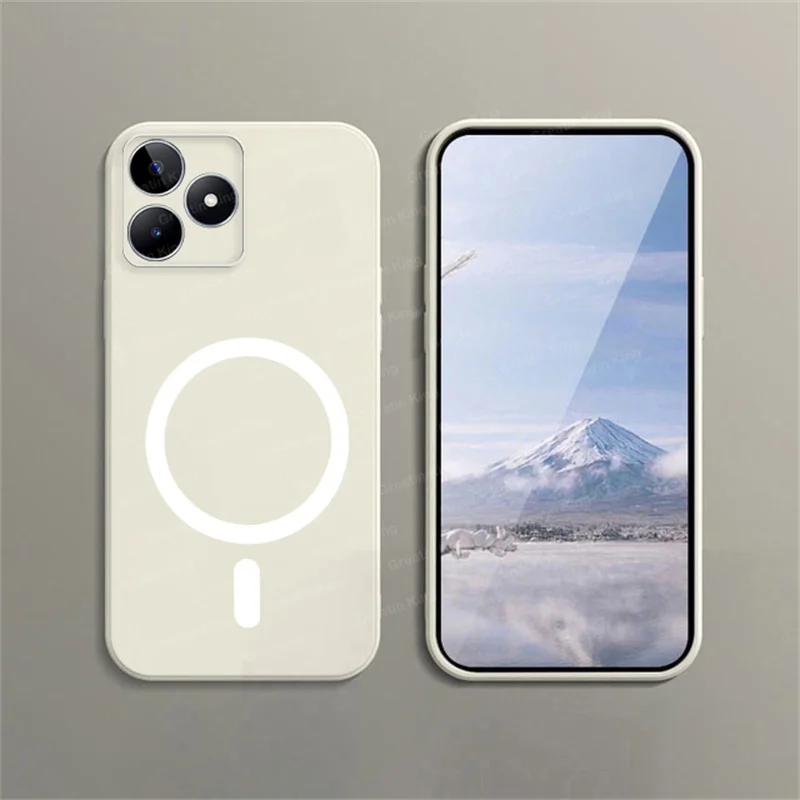 Магнитный мягкий чехол из ТПУ Realme C53 / C51 / Narzo N53 / Note 50 ярких цветов