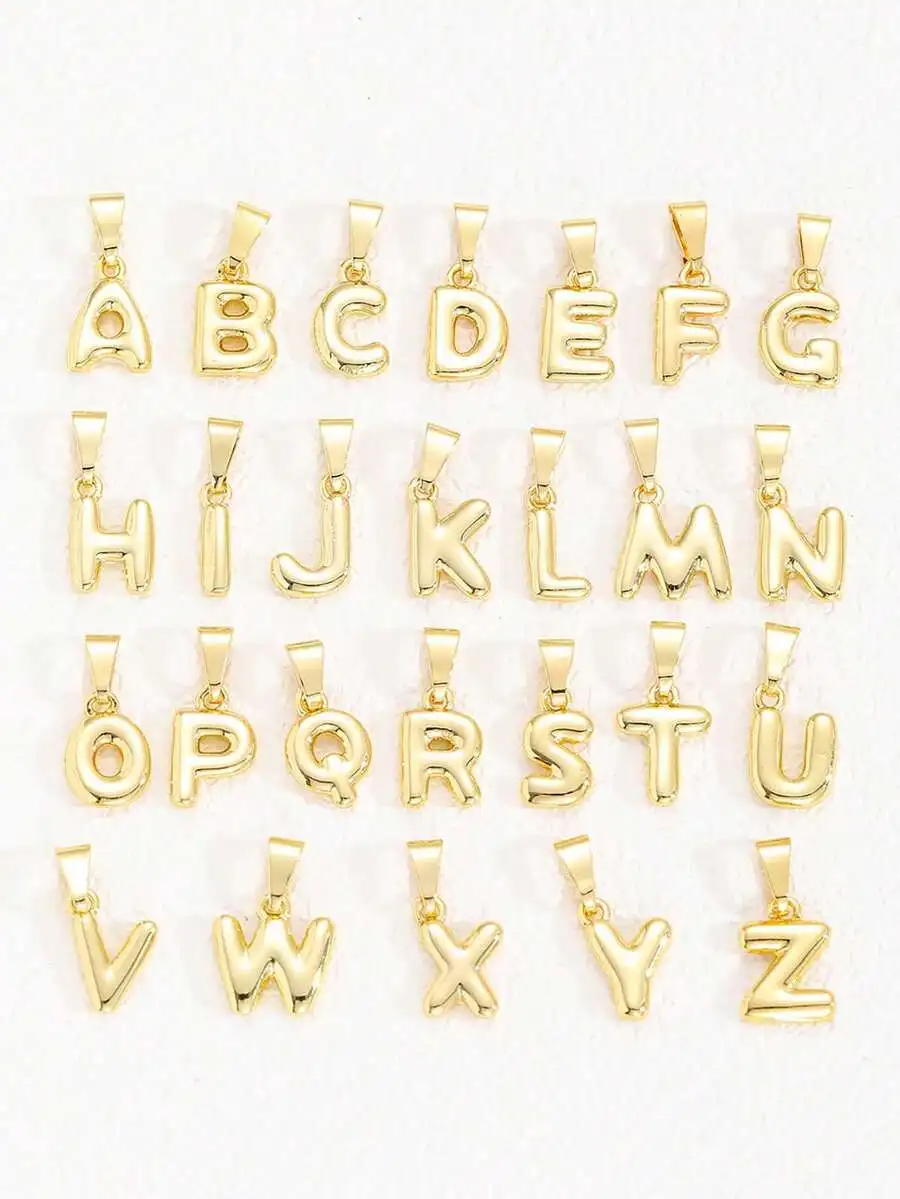 

2 Pcs A-Z Letter Pendant Necklace Stainless Steel Clavicle Chain For Women Daily Wear Gift