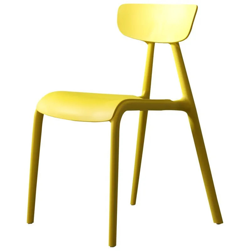 

Modern minimalist, creative Nordic household plastic dining chair, backrest, stylish leisure chair