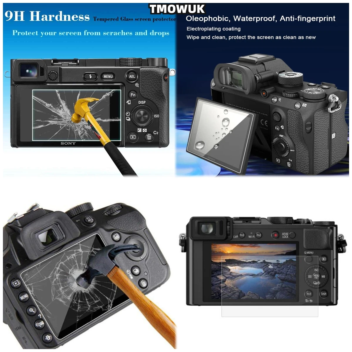 

Oleophobic Coating Ultra-Thin Protective Film For Sony Alpha A6600 A6000 A6100 A6300 A6400 A5000 NEX-7/6/5/5N/5T/5R/3 – 9H Hardn