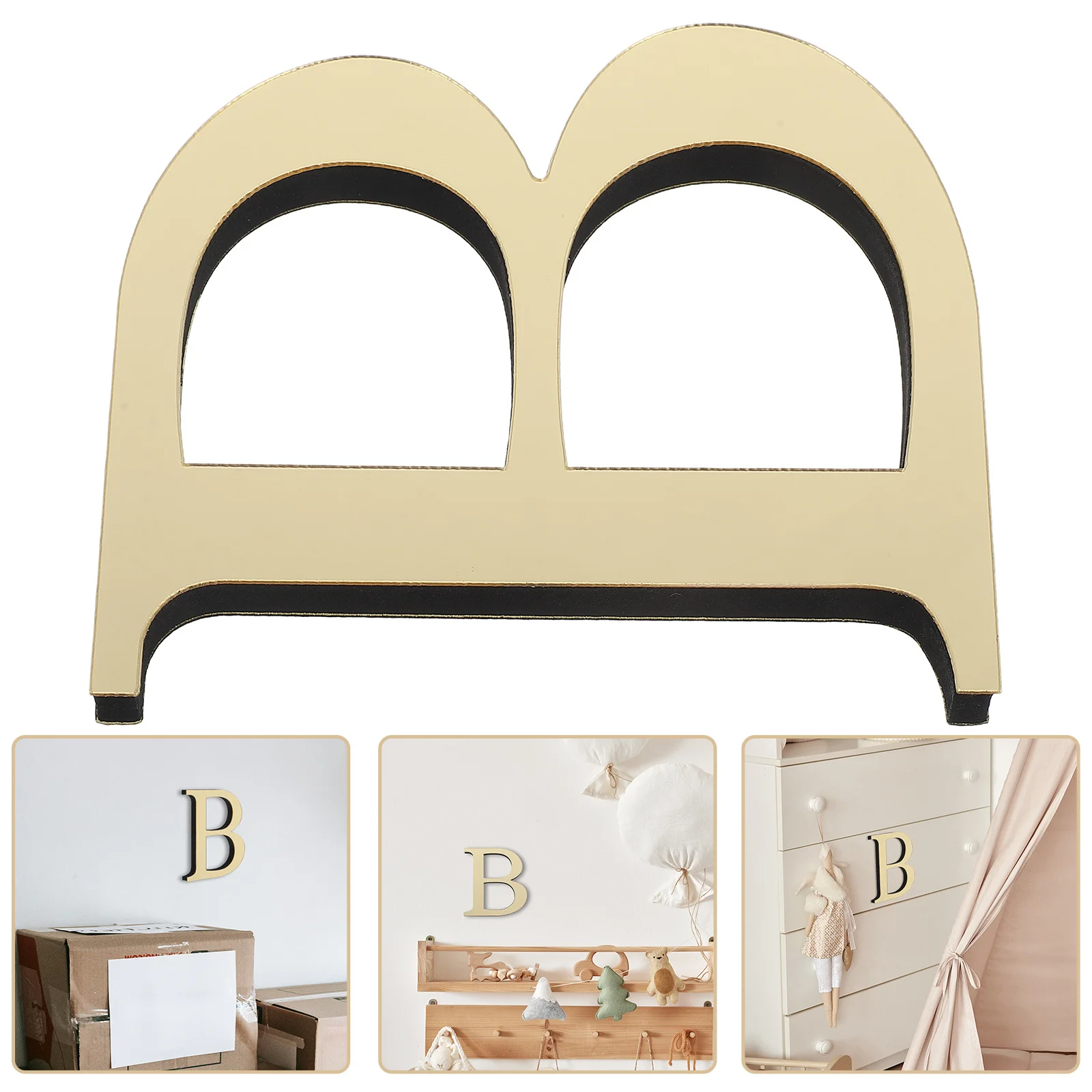 

Acrylic Letter Sticker Mirror Finish Self Adhesive Wall Decor for Home Living Room Background Decal Home Sticker