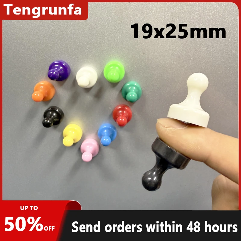 

19x25mm Neodymium Magnet Pushpin Strong Cone Magnetic Office Pin for Refrigerator Sticker Super Office Supplies Magnetic hook