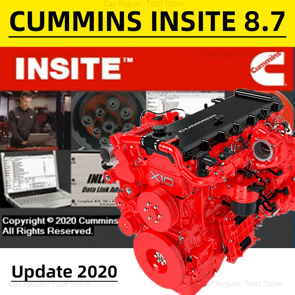 Горячее диагностическое программное обеспечение Cum-mins In-site 8,7 Cummins Engine Inline6 Datalink тестирование кода неисправности двигателя для CMS Update R P1210 EC-M