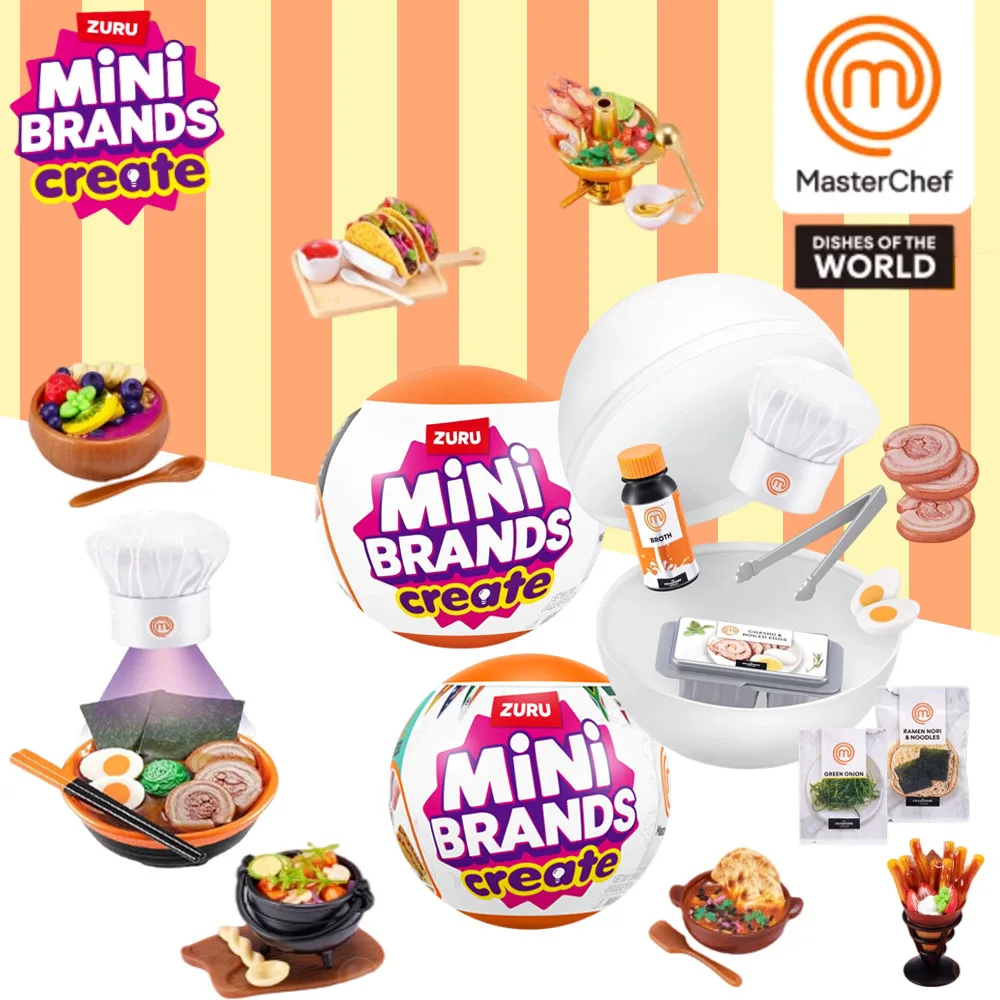 Zuru 5 Sorpresas Mystery Mini Brands Blind Box Foodie Creat MasterChef Ball Surprise Coleccionables Miniaturas Juguetes de Comida