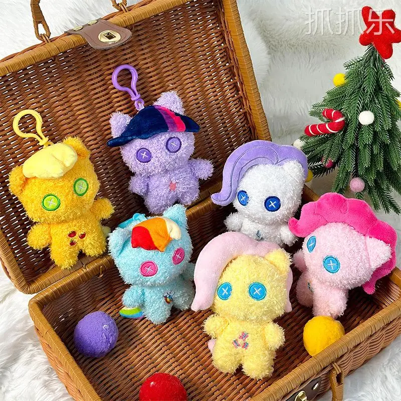 My Little Pony Dopamine Stijl Pluche Sleutelhanger Kleurrijke Zachte Tas Charme Voor Rugzak Sleutels Schattig MLP Speelgoed Voor Meisjes Fans Gift