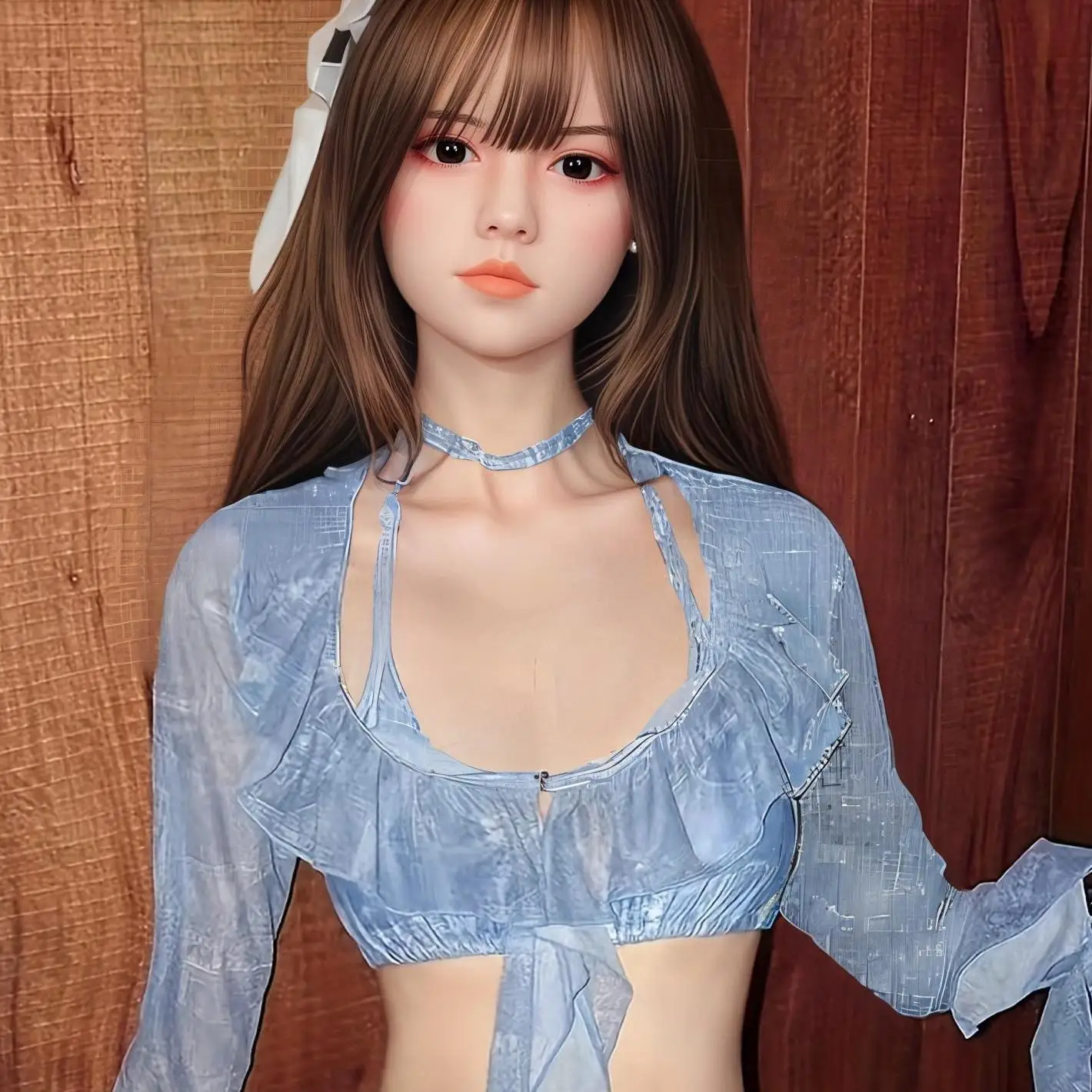 

57.09in Slim Body Anime Doll, Flat Chest Lifelike TPE Figure, Realistic Skin, Movable Skeleton, Sexy and Elegant Shape