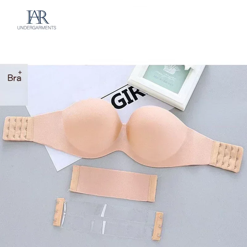 Invisible Strapless Bra Women Magic Push Up Bra Women's Bras Underwired 1/2 Cup Back Band Dress Wedding Backless Invisible Bras