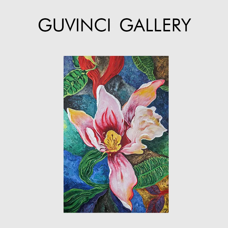 

Guvinci Vibrant Colors Iris Flower Gallery Wrapped Canvas Prints Luxury Spray Painting Wall Decoration 60x80cm Chic Home Decor