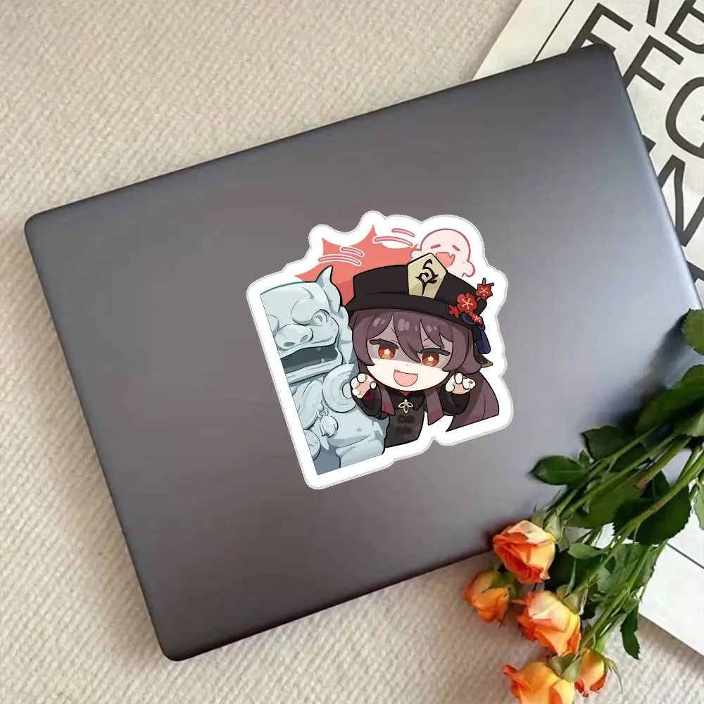 Hu Tao Surprise!! Genshin Impact Waterproof Stickers For Decorating Car Windows Motorcycles And Computers.
