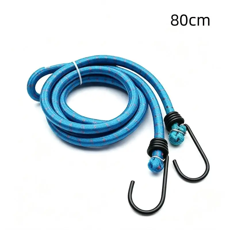 Heavy Duty Multicolor Bungee Cords With Metal Hooks Strong Stretch For Securing Luggage Cargo Camping