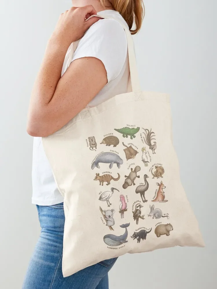 Types of Australian Animals Tote Bag shopper bags for women shoping bag Bag