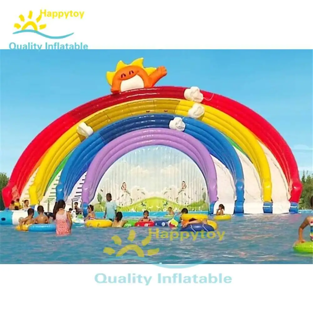 

Movable Adult Water Park Rainbow Inflatable Water Slides For Pool