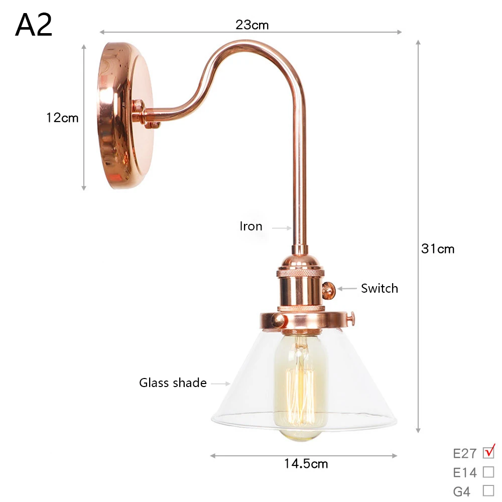 American Rustic Vintage Wall Light Bedroom Bedside Lamp for Home Decoration New Classic Led Wall Sconce Lighting Fixtures